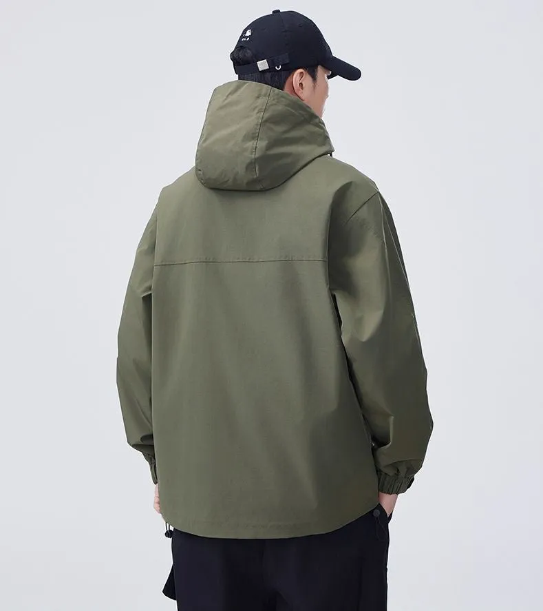 Solid Color Windproof Raincoat for Outdoor Adventures