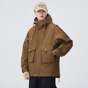 Solid Color Windproof Raincoat for Outdoor Adventures