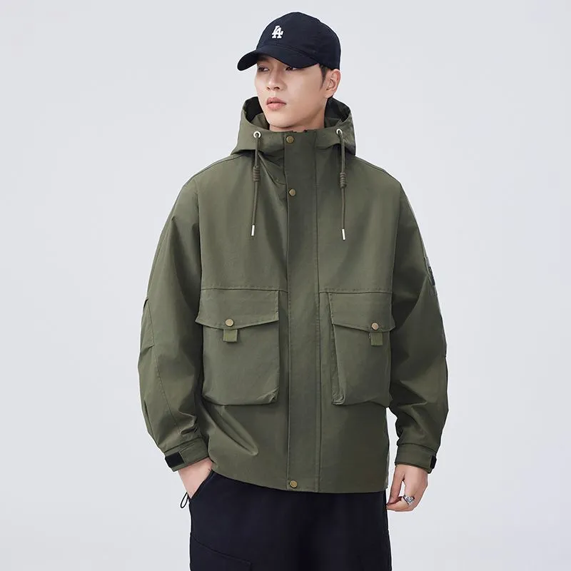 Solid Color Windproof Raincoat for Outdoor Adventures