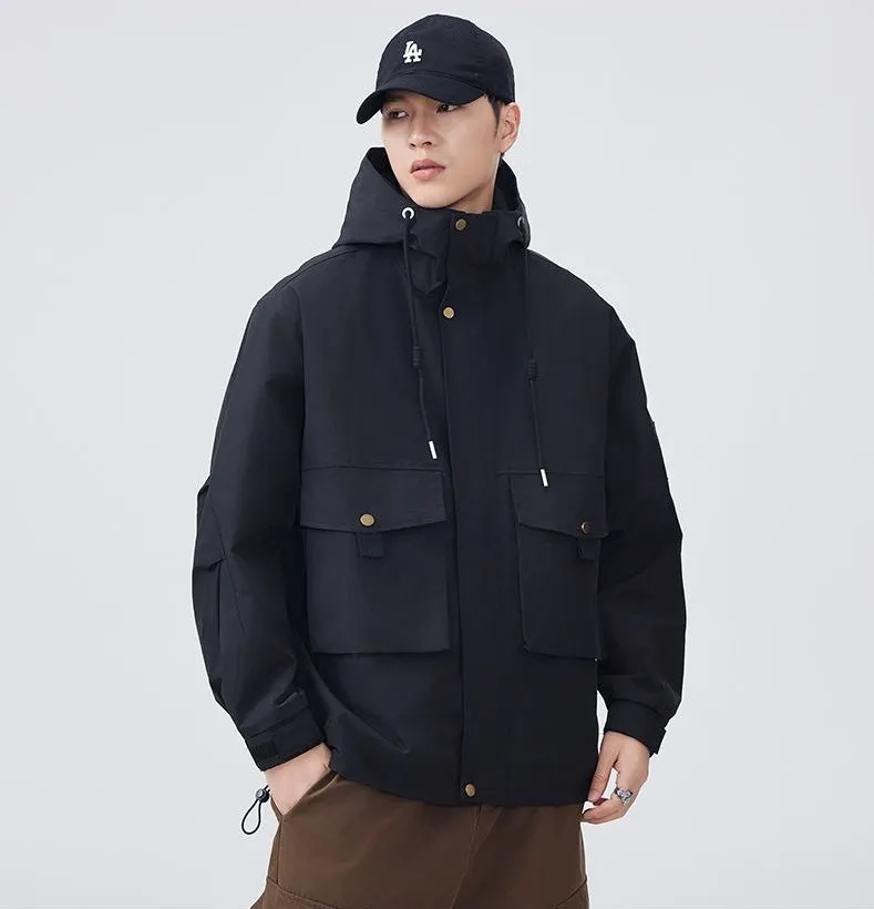 Solid Color Windproof Raincoat for Outdoor Adventures