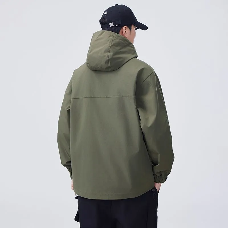 Solid Color Windproof Raincoat for Outdoor Adventures