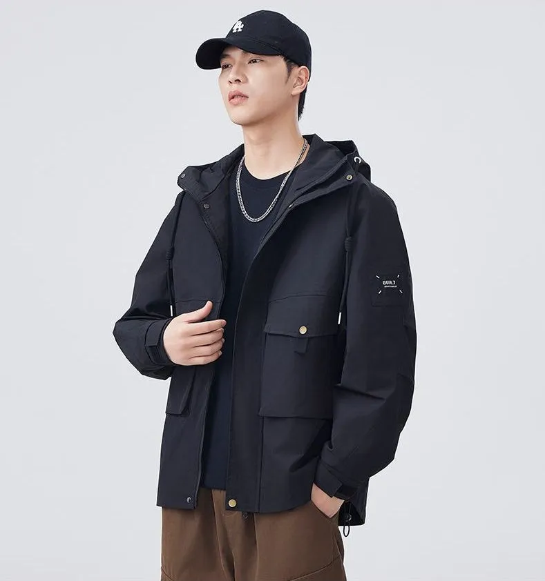 Solid Color Windproof Raincoat for Outdoor Adventures