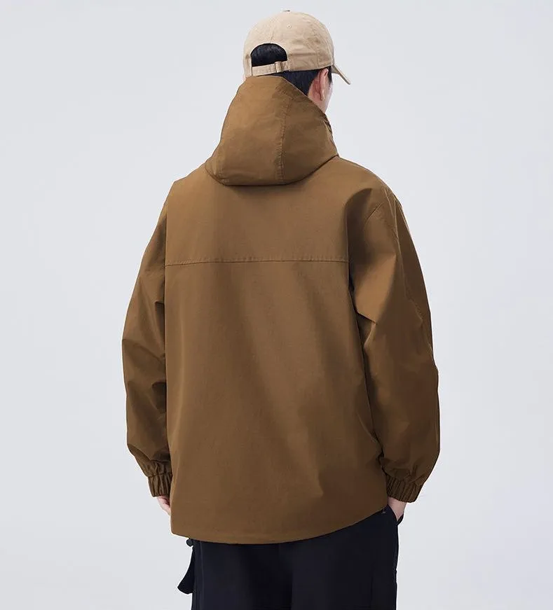 Solid Color Windproof Raincoat for Outdoor Adventures