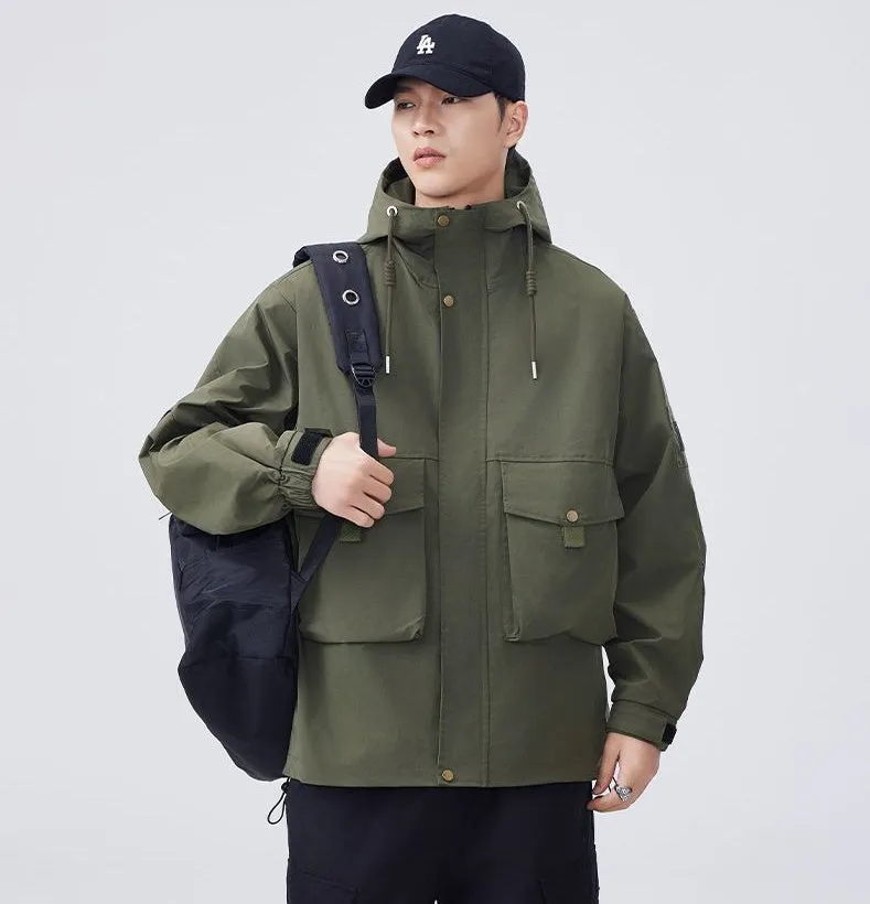 Solid Color Windproof Raincoat for Outdoor Adventures