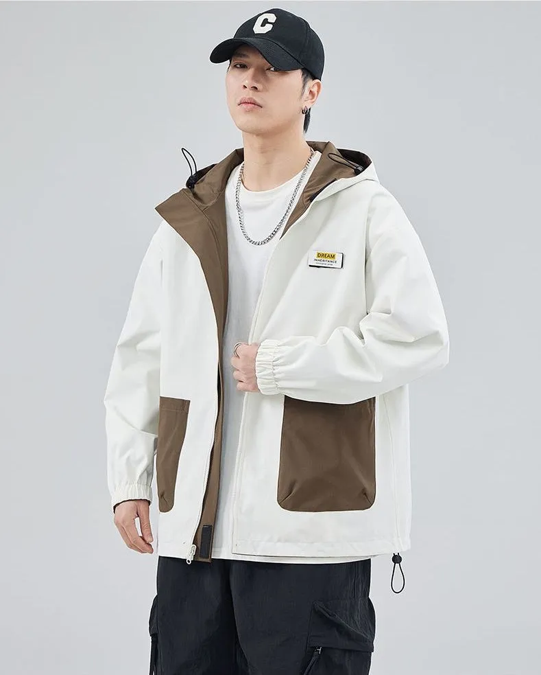 Solid Relaxed-Fit Double-Sided Rain Jacket for Ultimate Comfort