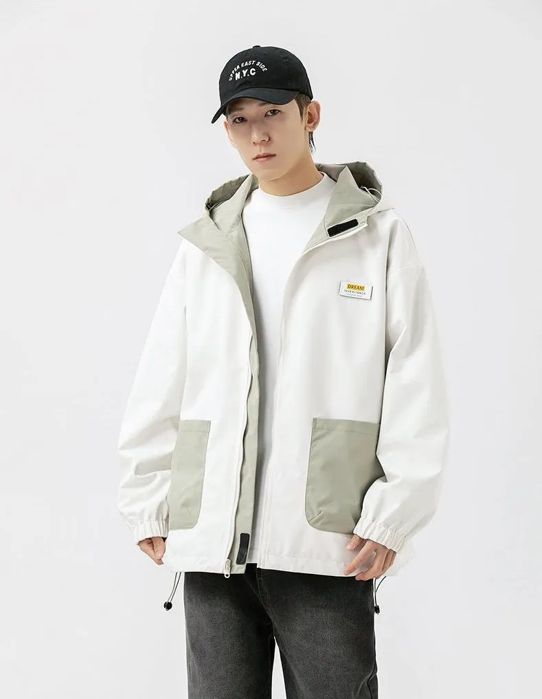 Solid Relaxed-Fit Double-Sided Rain Jacket for Ultimate Comfort
