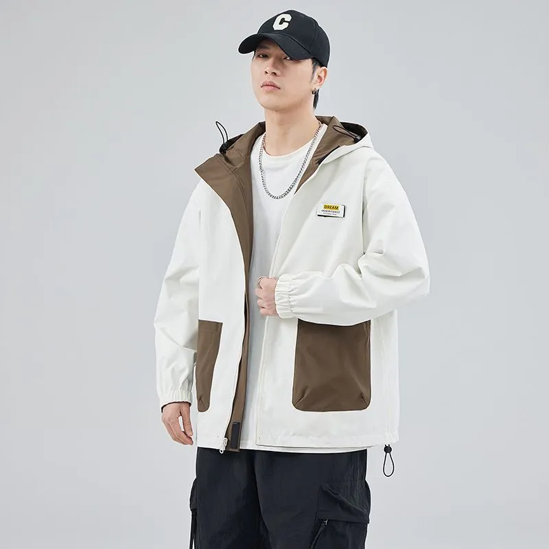 Solid Relaxed-Fit Double-Sided Rain Jacket for Ultimate Comfort