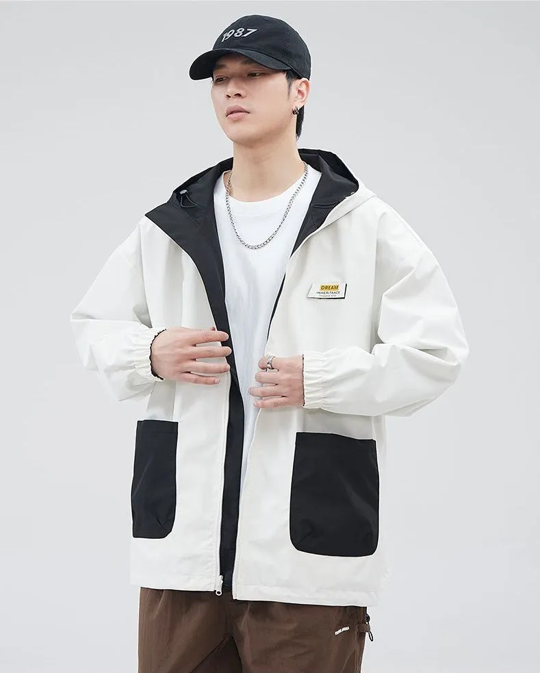 Solid Relaxed-Fit Double-Sided Rain Jacket for Ultimate Comfort