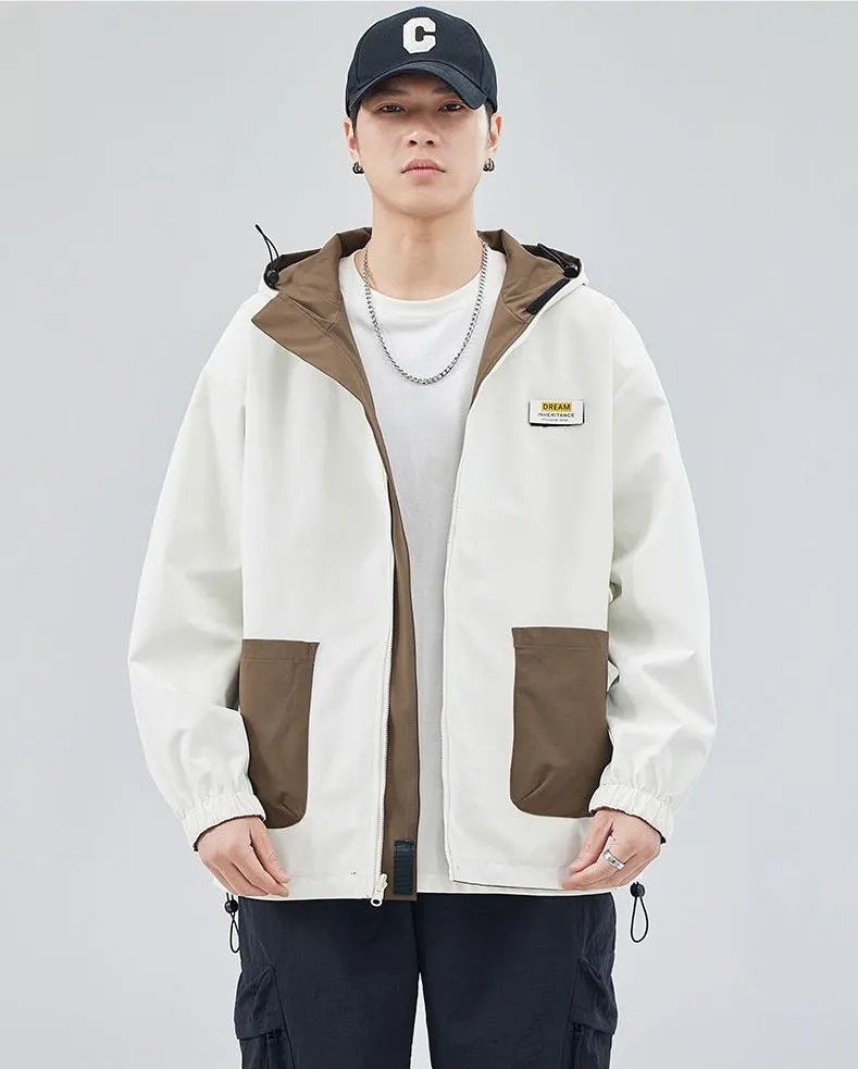 Solid Relaxed-Fit Double-Sided Rain Jacket for Ultimate Comfort