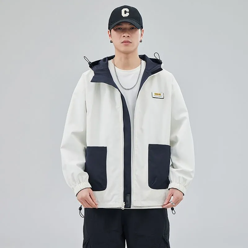 Solid Relaxed-Fit Double-Sided Rain Jacket for Ultimate Comfort