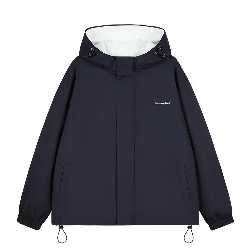 Solid Relaxed-Fit Double-Sided Rain Jacket for Ultimate Comfort