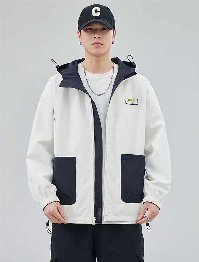 Solid Relaxed-Fit Double-Sided Rain Jacket for Ultimate Comfort