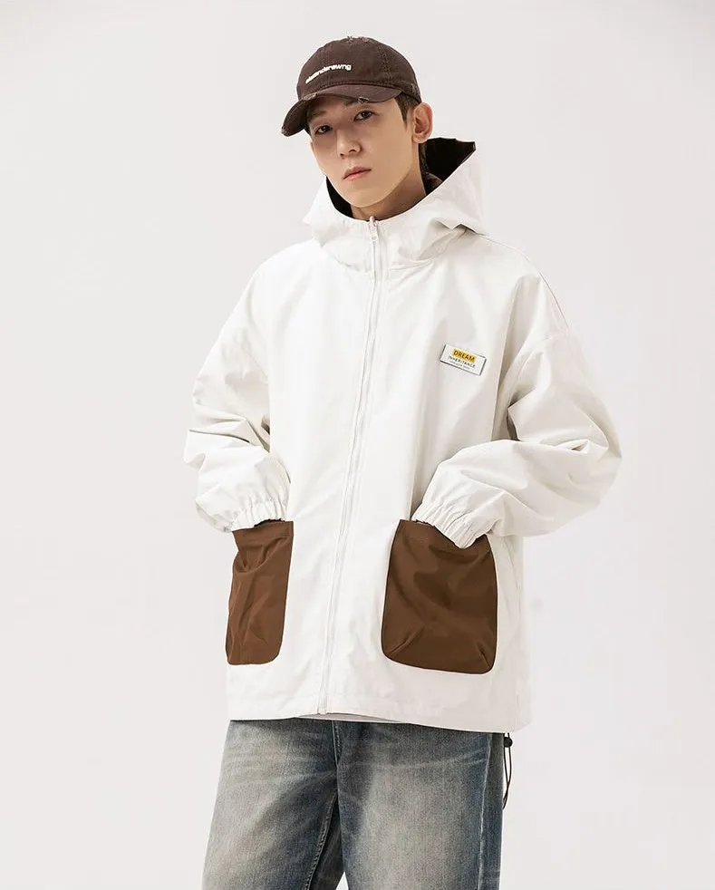 Solid Relaxed-Fit Double-Sided Rain Jacket for Ultimate Comfort