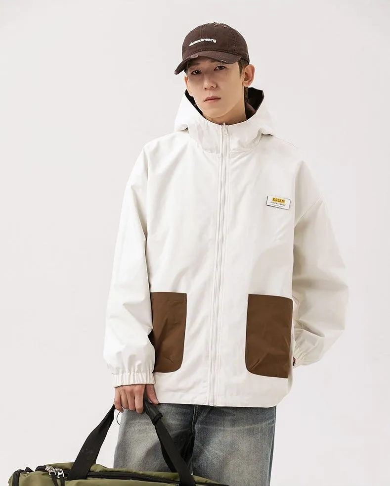 Solid Relaxed-Fit Double-Sided Rain Jacket for Ultimate Comfort