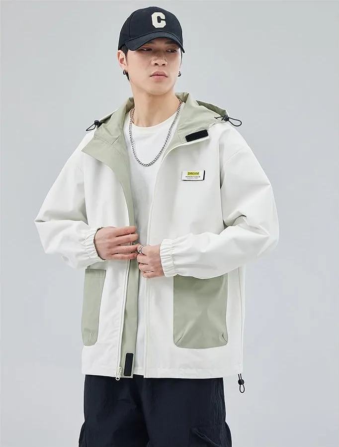 Solid Relaxed-Fit Double-Sided Rain Jacket for Ultimate Comfort