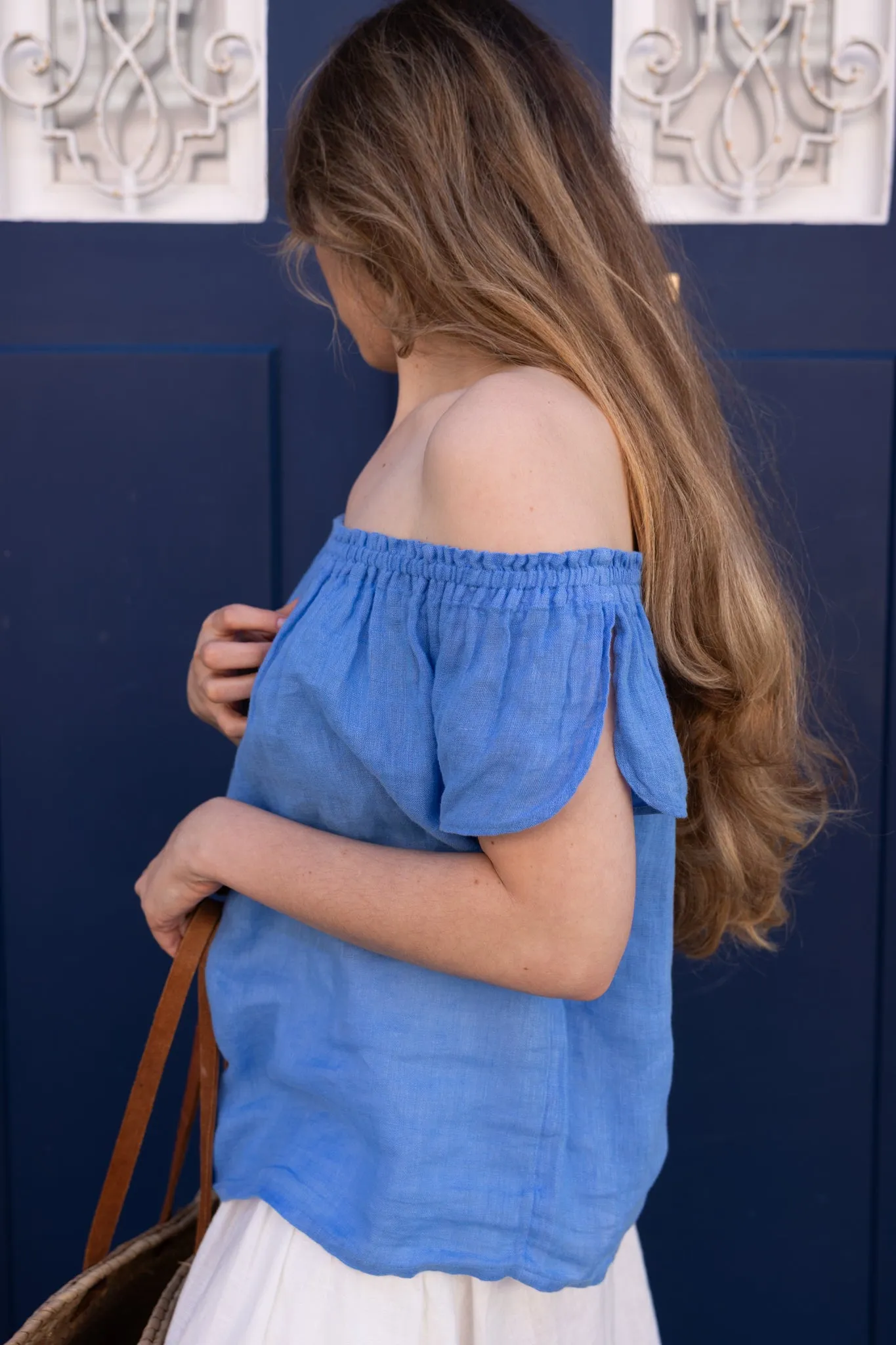 Spring - Linen Top in Azure