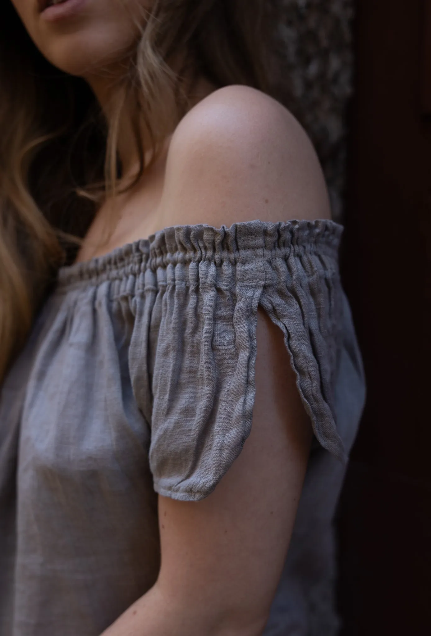 Spring - Linen Top in Cappuccino
