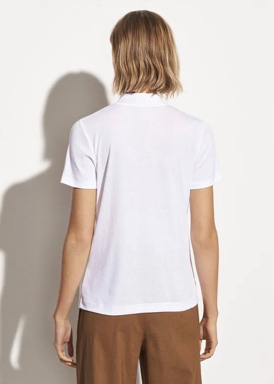 S/S Mock Neck Tee (Optic White)