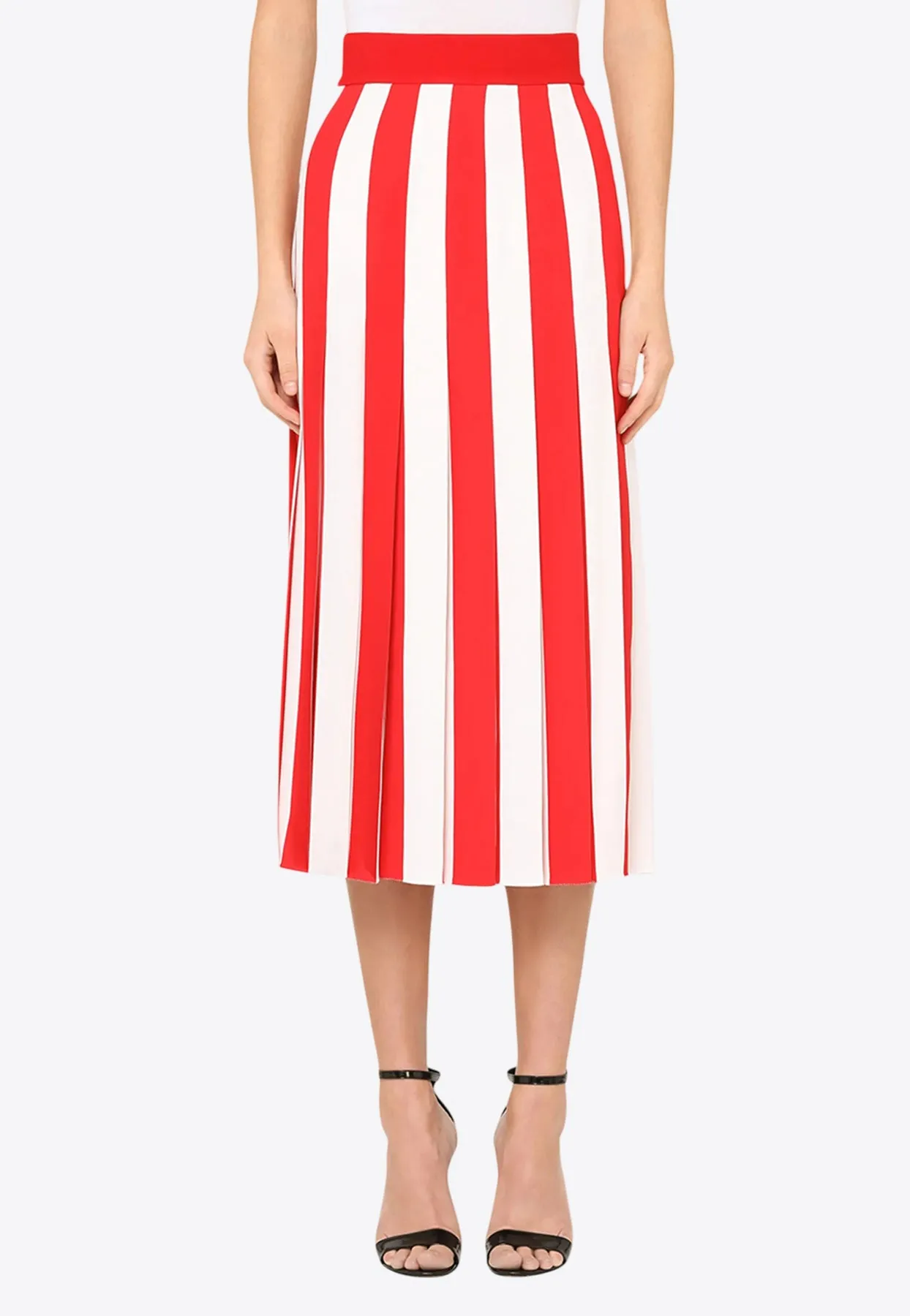 Striped Cady Midi Skirt