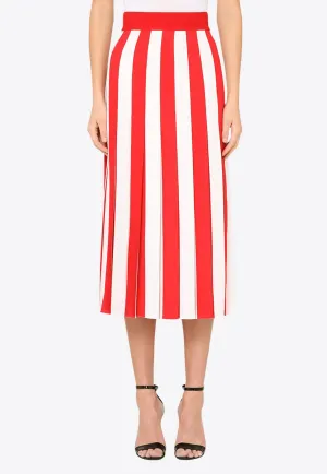 Striped Cady Midi Skirt