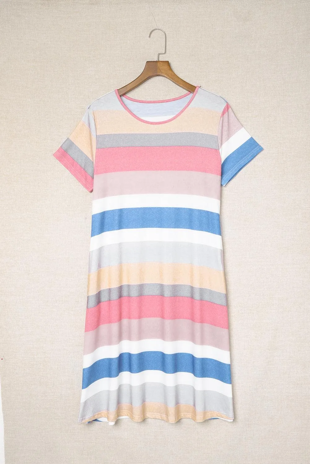 Striped Pocket Tee Dress