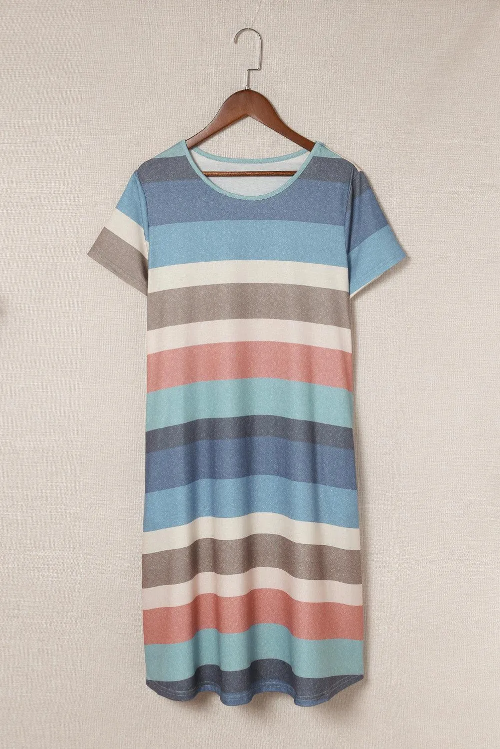 Striped Pocket Tee Dress