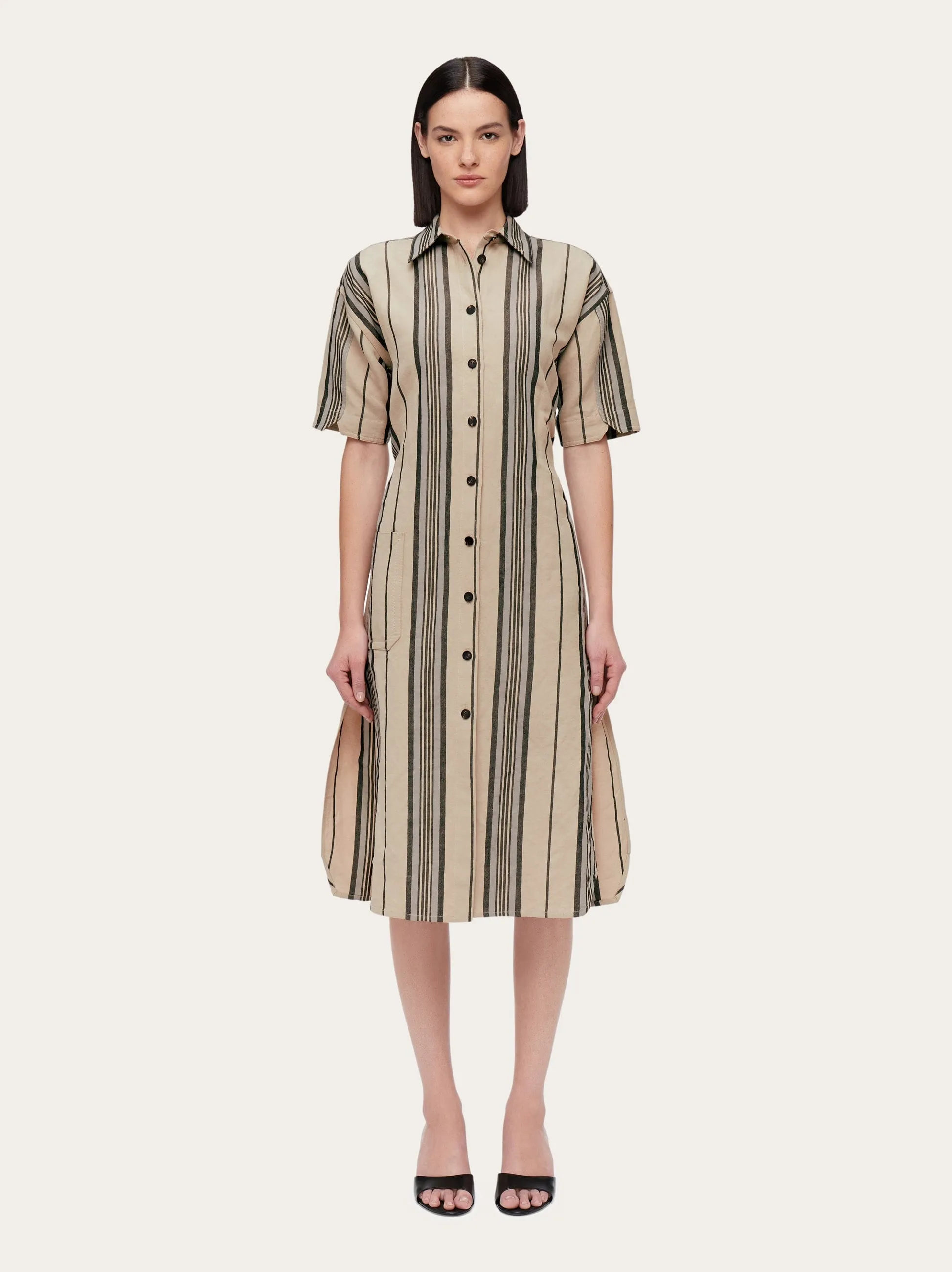 Striped Shirt Dress