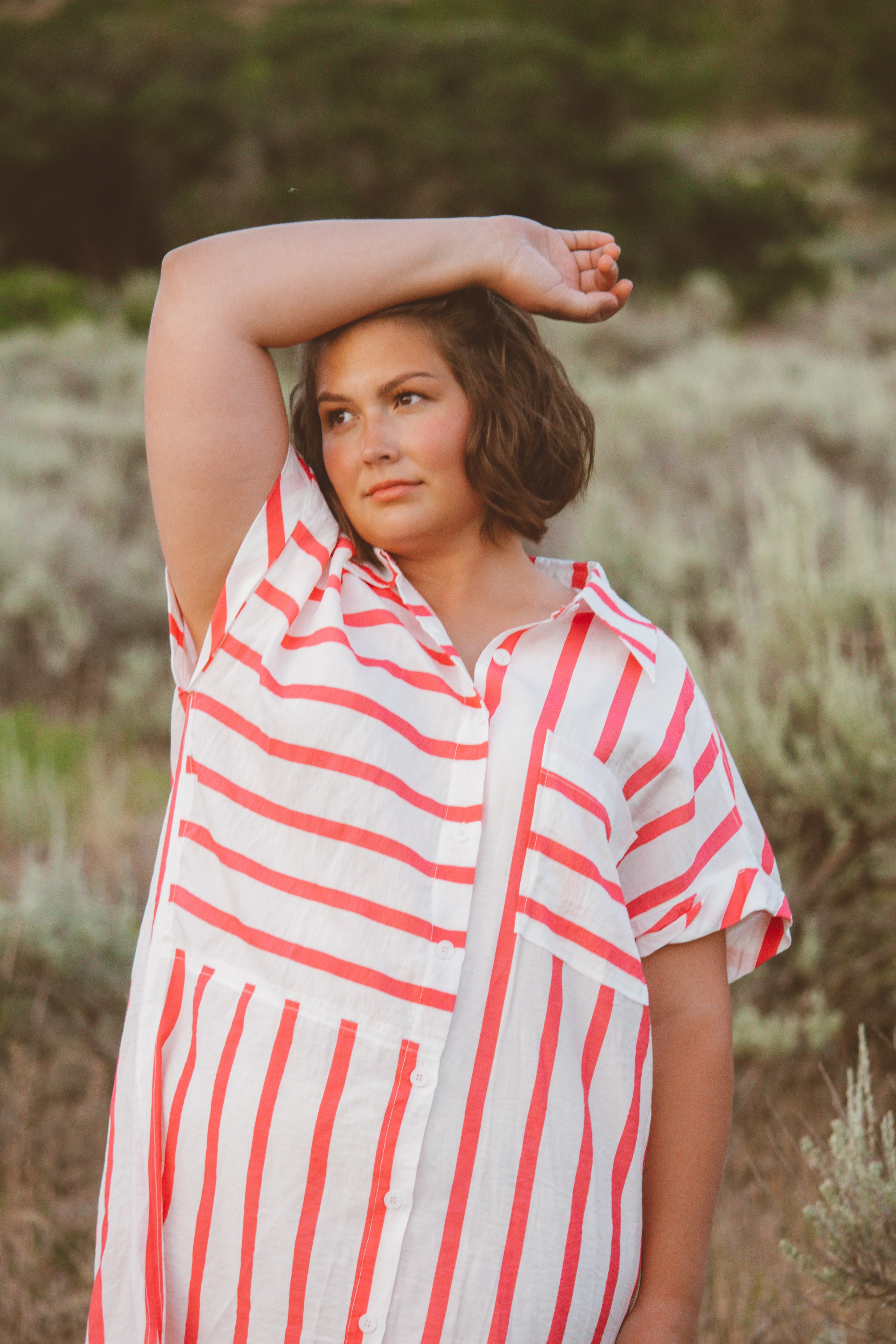 Striped Shirt Dress