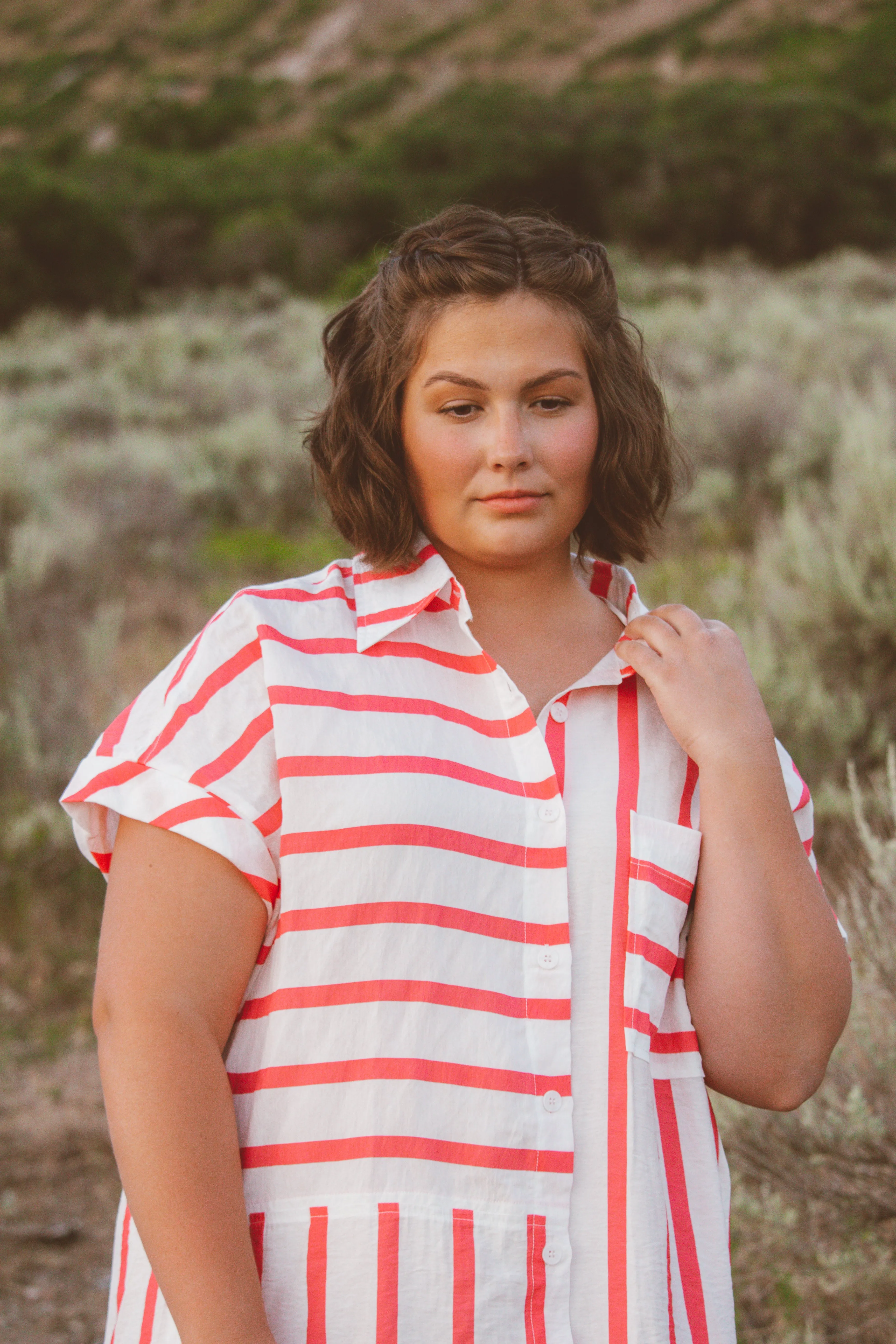 Striped Shirt Dress