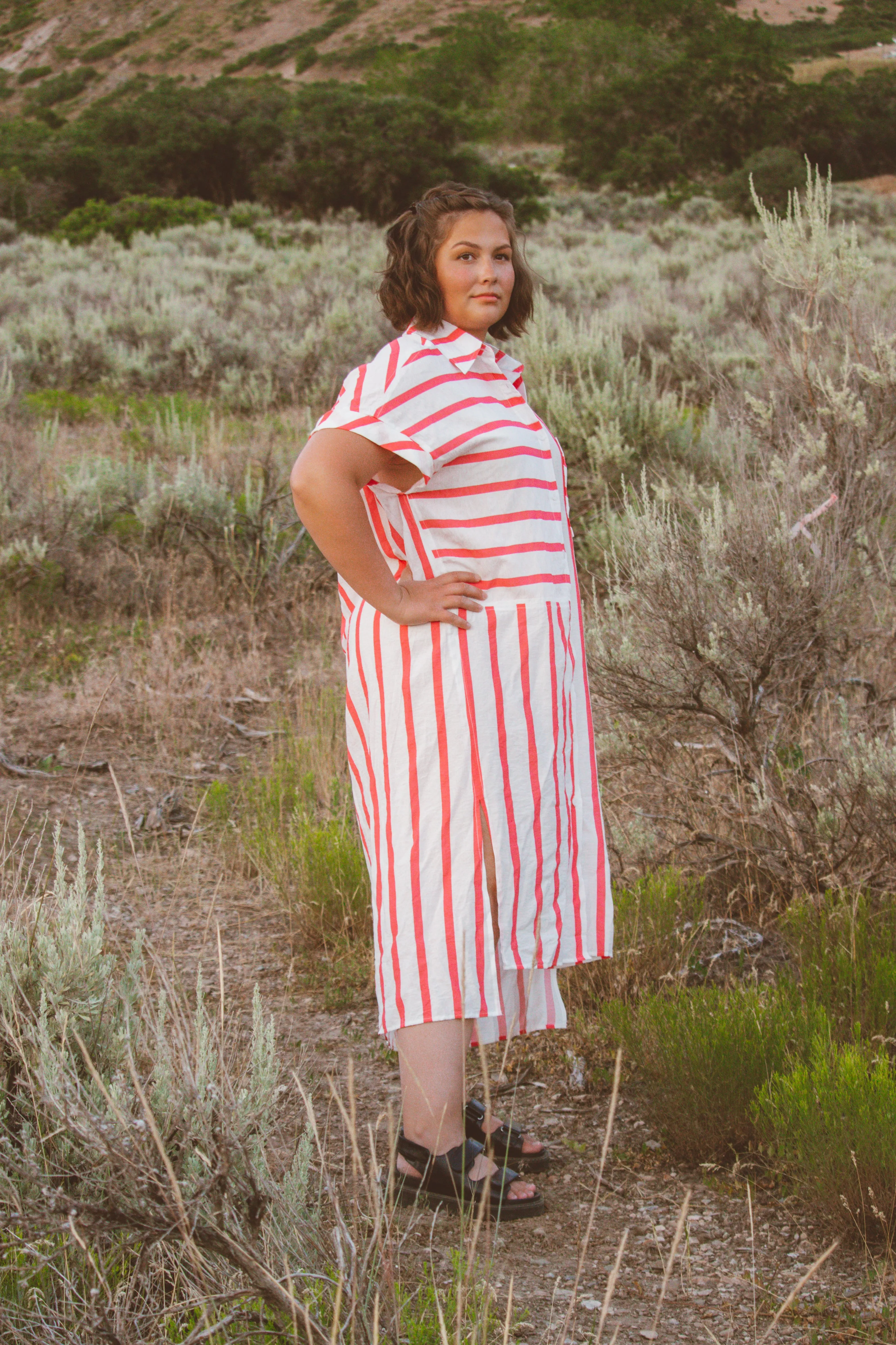Striped Shirt Dress