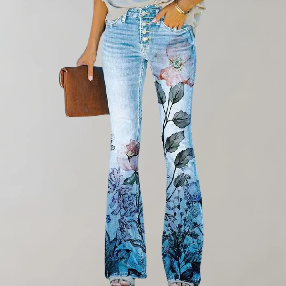 Stylish flared women's trousers by Kjellfrid