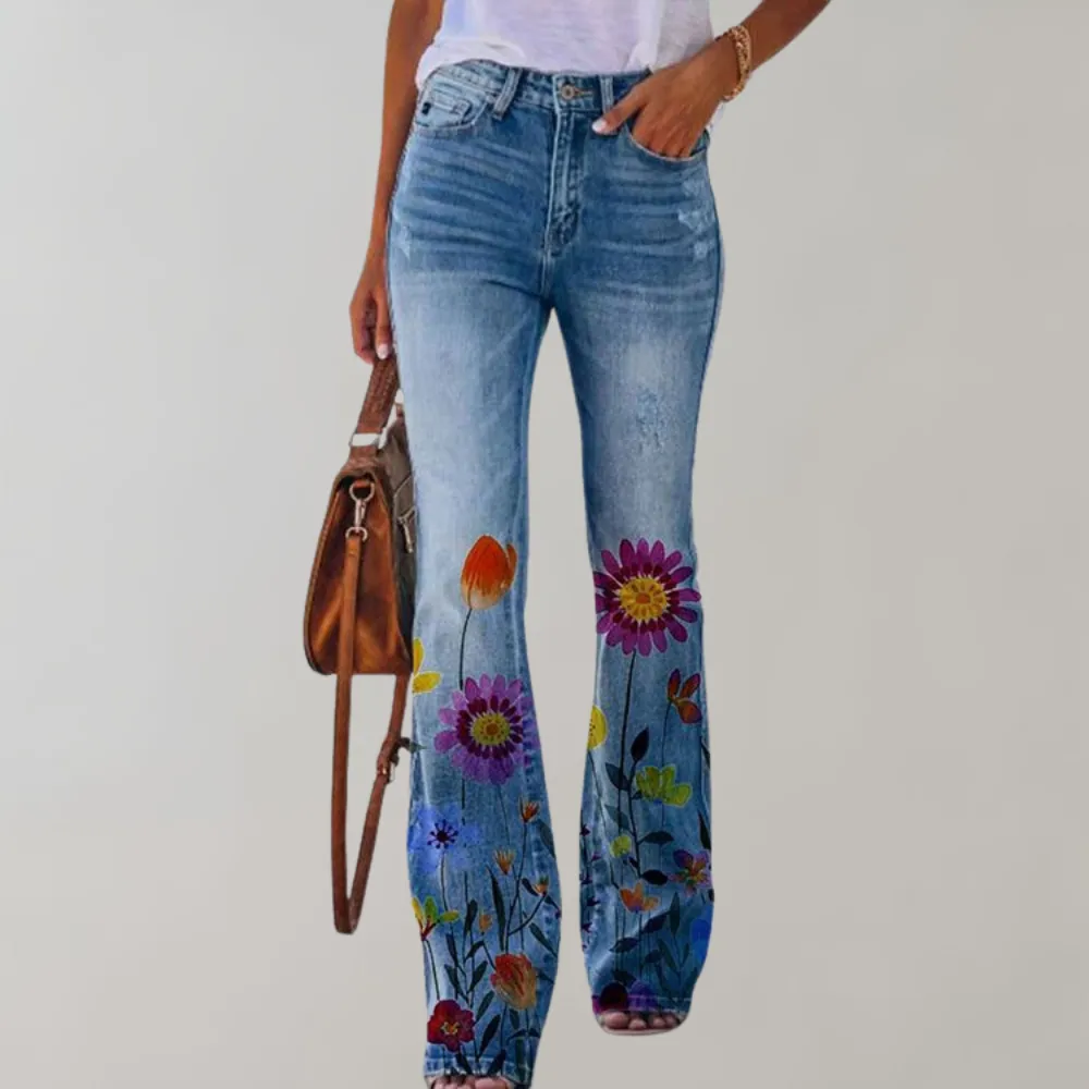 Stylish flared women's trousers by Kjellfrid