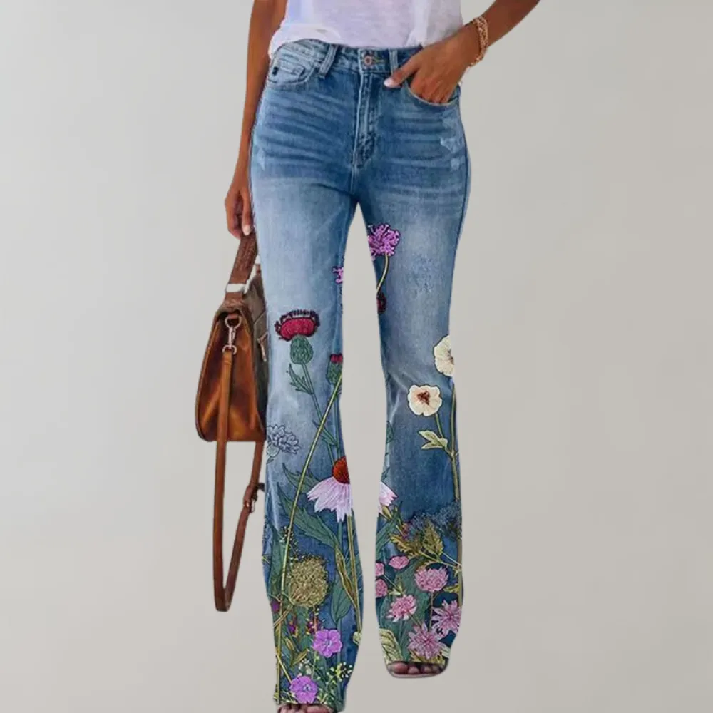 Stylish flared women's trousers by Kjellfrid