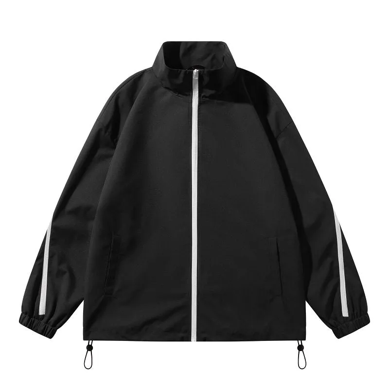Stylish Patchwork Stand-Up Collar Rain Coat for Men