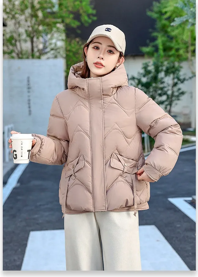 Stylish Quilted Women's Puffer Jacket for Windproof Cold Weather Wear