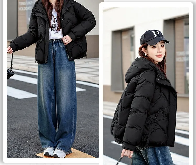 Stylish Quilted Women's Puffer Jacket for Windproof Cold Weather Wear