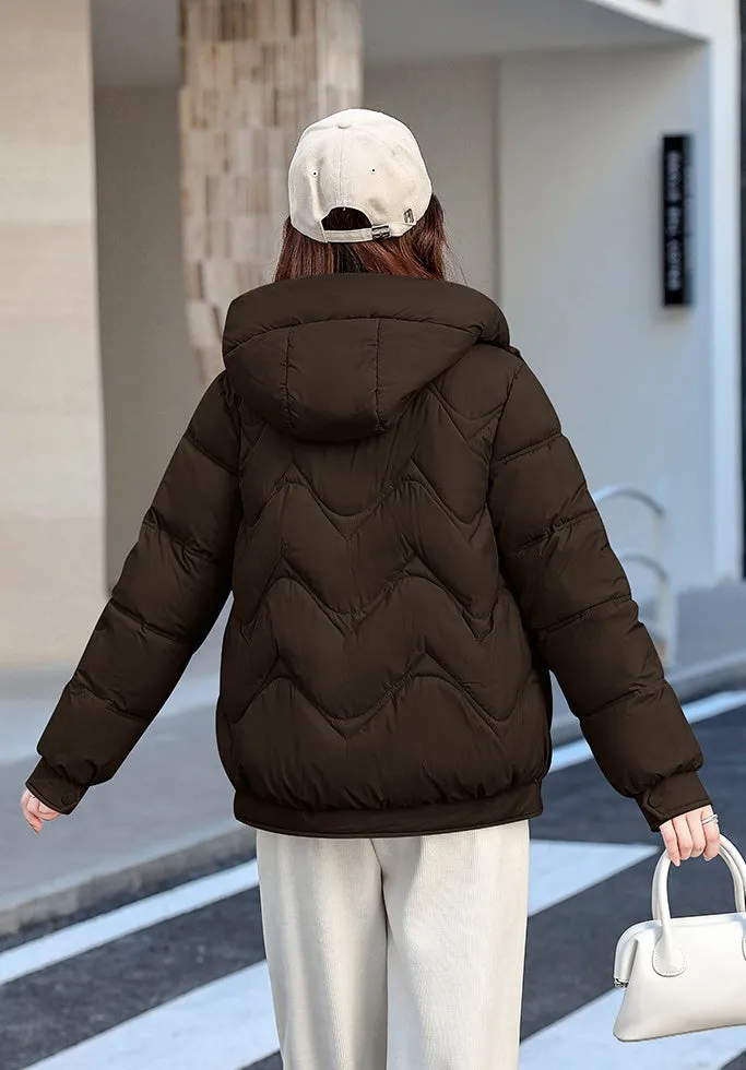 Stylish Quilted Women's Puffer Jacket for Windproof Cold Weather Wear