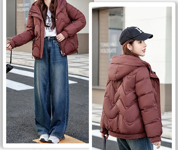 Stylish Quilted Women's Puffer Jacket for Windproof Cold Weather Wear