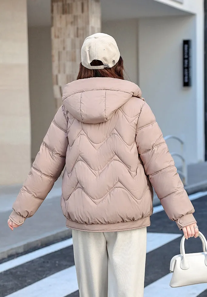 Stylish Quilted Women's Puffer Jacket for Windproof Cold Weather Wear