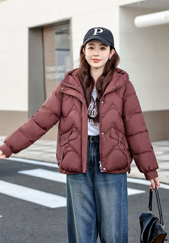 Stylish Quilted Women's Puffer Jacket for Windproof Cold Weather Wear