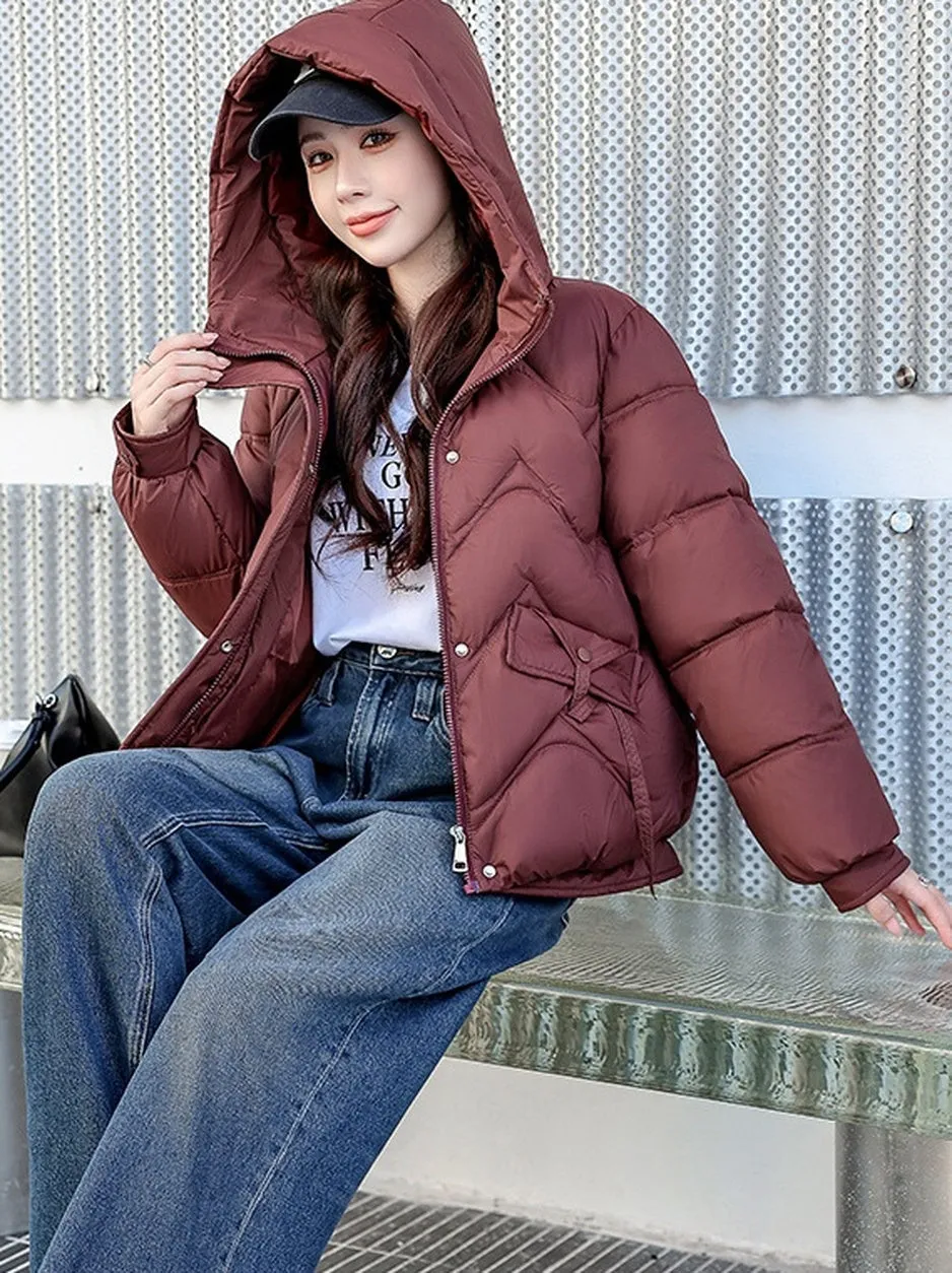 Stylish Quilted Women's Puffer Jacket for Windproof Cold Weather Wear