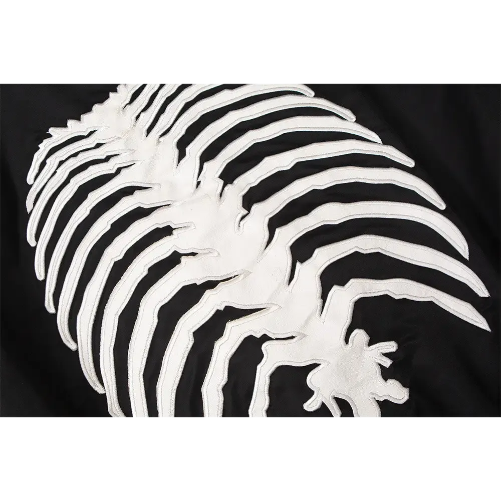 Stylish Skeleton Jacket with O-Neck for Y2K Fashion Enthusiasts