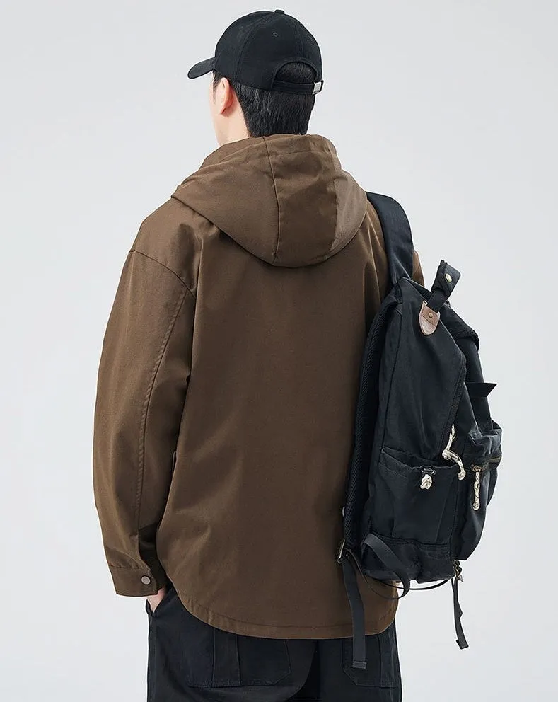 Stylish Solid Barbour Jacket Featuring a Flap Pocket and Hooded Design