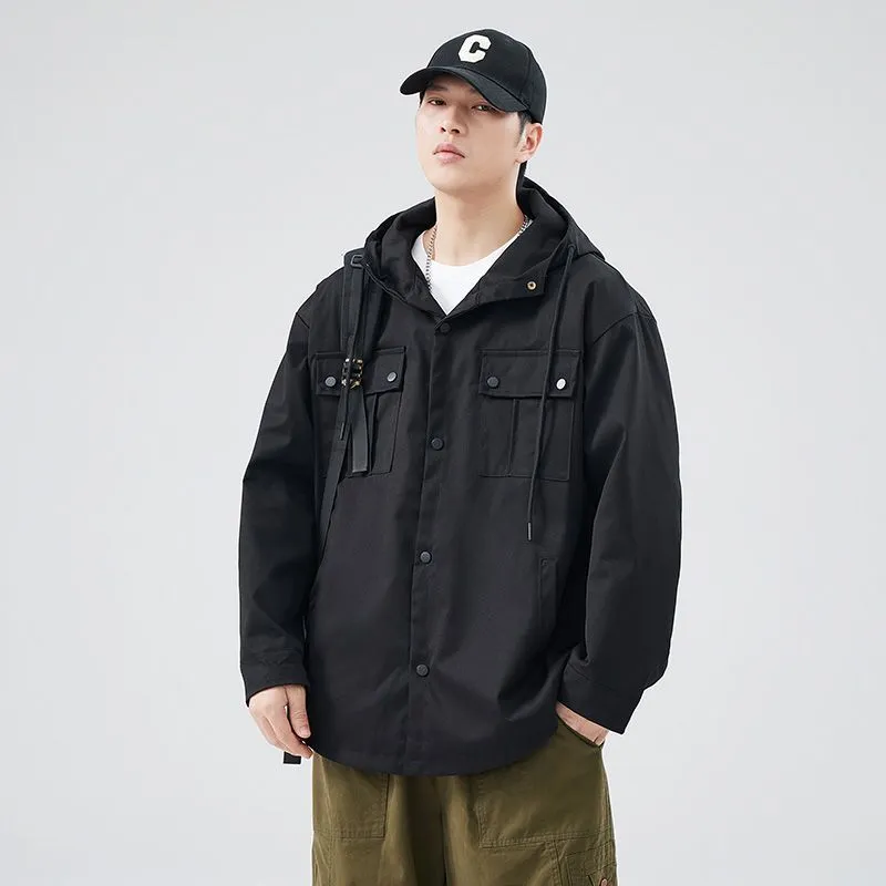 Stylish Solid Barbour Jacket Featuring a Flap Pocket and Hooded Design