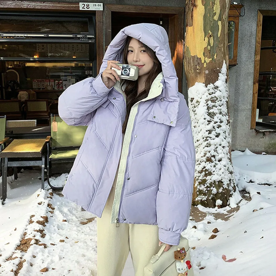 Stylish Water-Resistant Full-Zip Puffer Jacket for Women