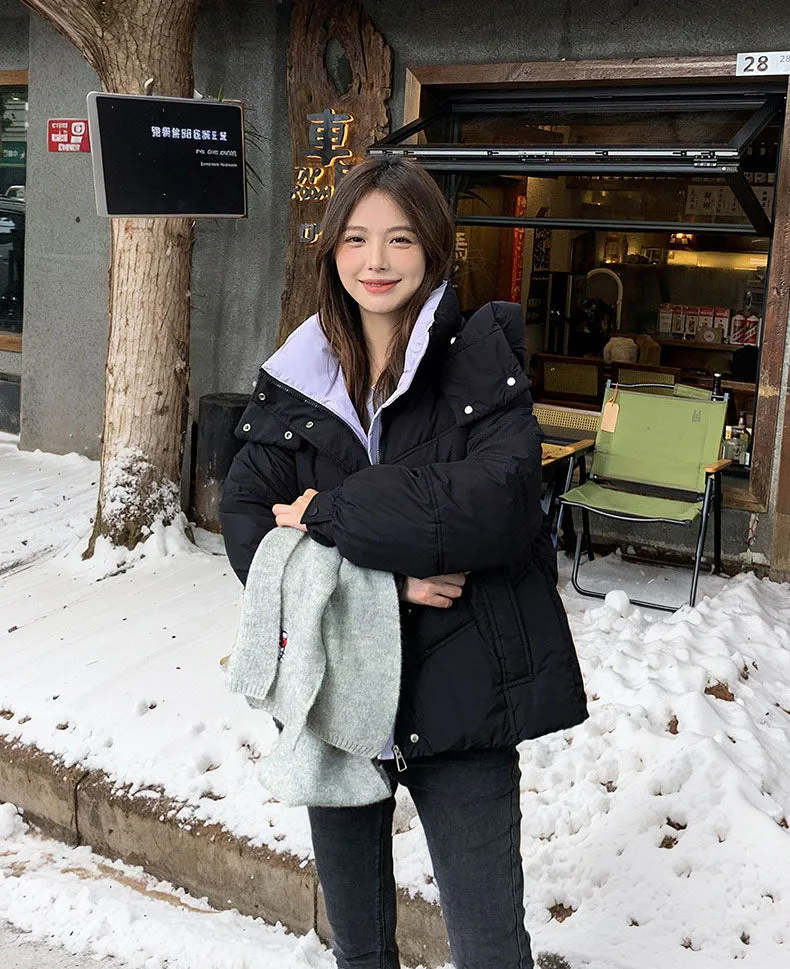 Stylish Water-Resistant Full-Zip Puffer Jacket for Women