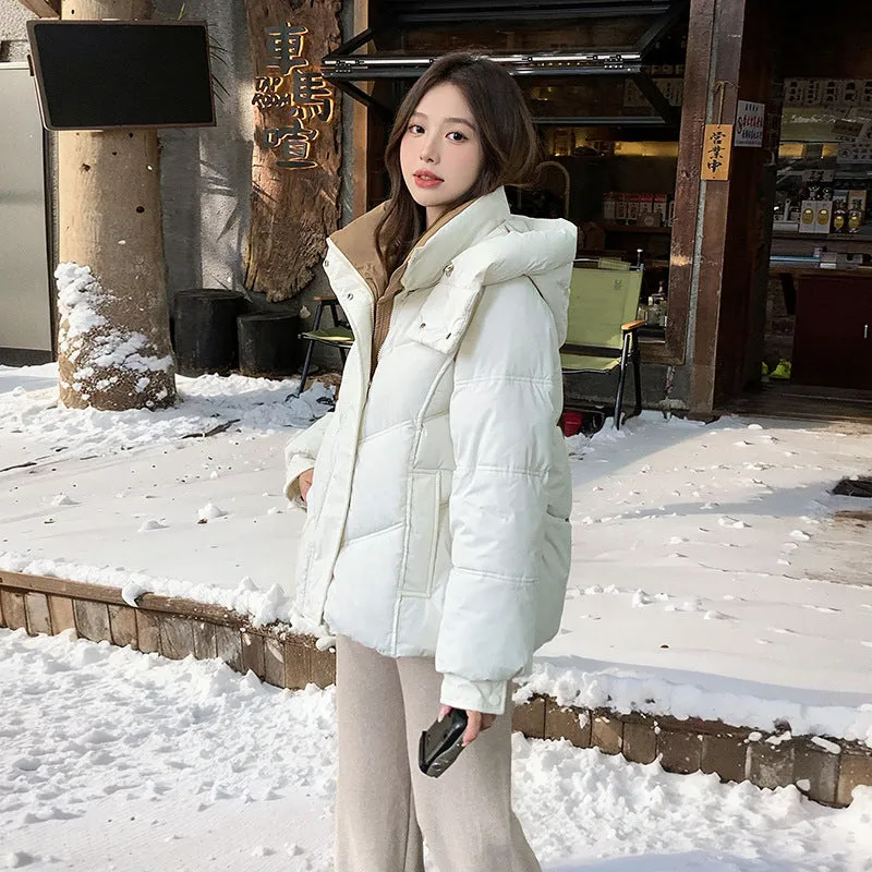 Stylish Water-Resistant Full-Zip Puffer Jacket for Women