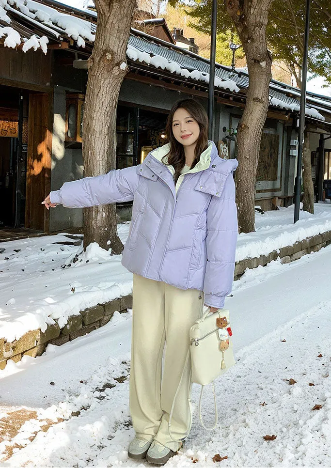 Stylish Water-Resistant Full-Zip Puffer Jacket for Women