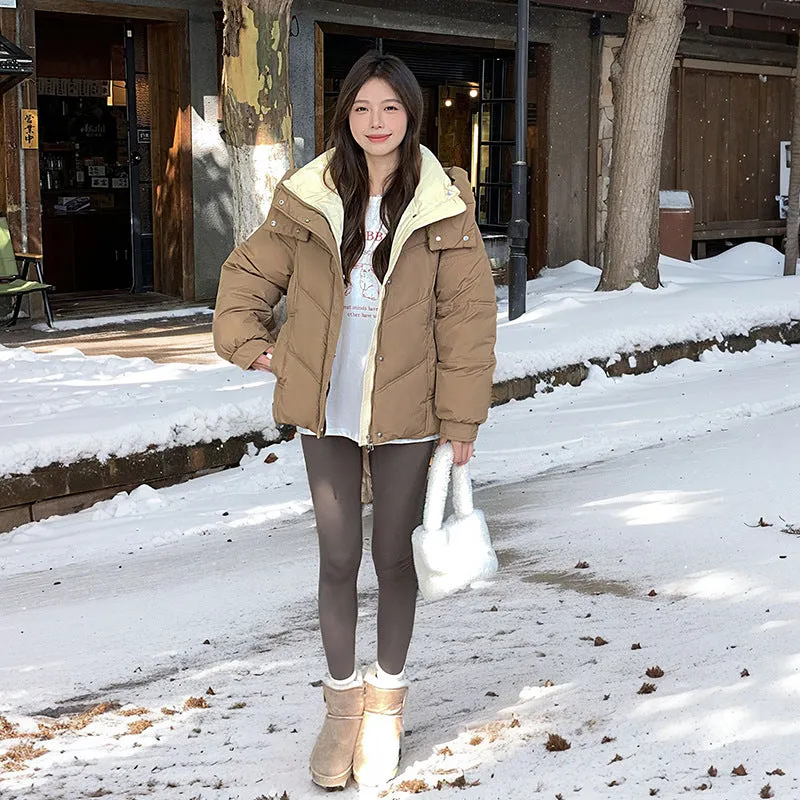 Stylish Water-Resistant Full-Zip Puffer Jacket for Women