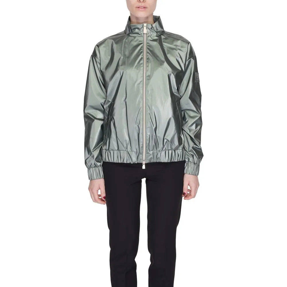 Suns Green Polyester Jackets & Coat